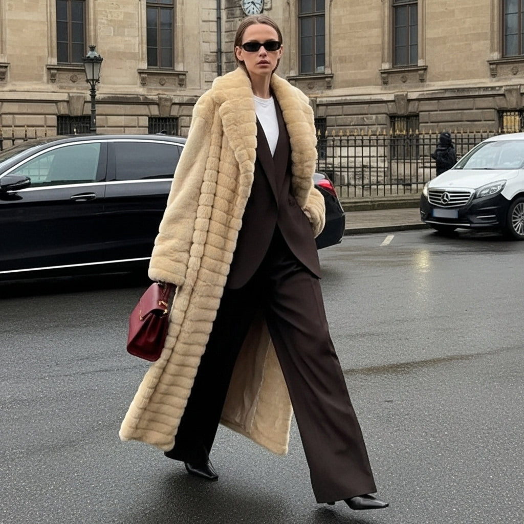 Italian Premium Long-Hair Fur Coat